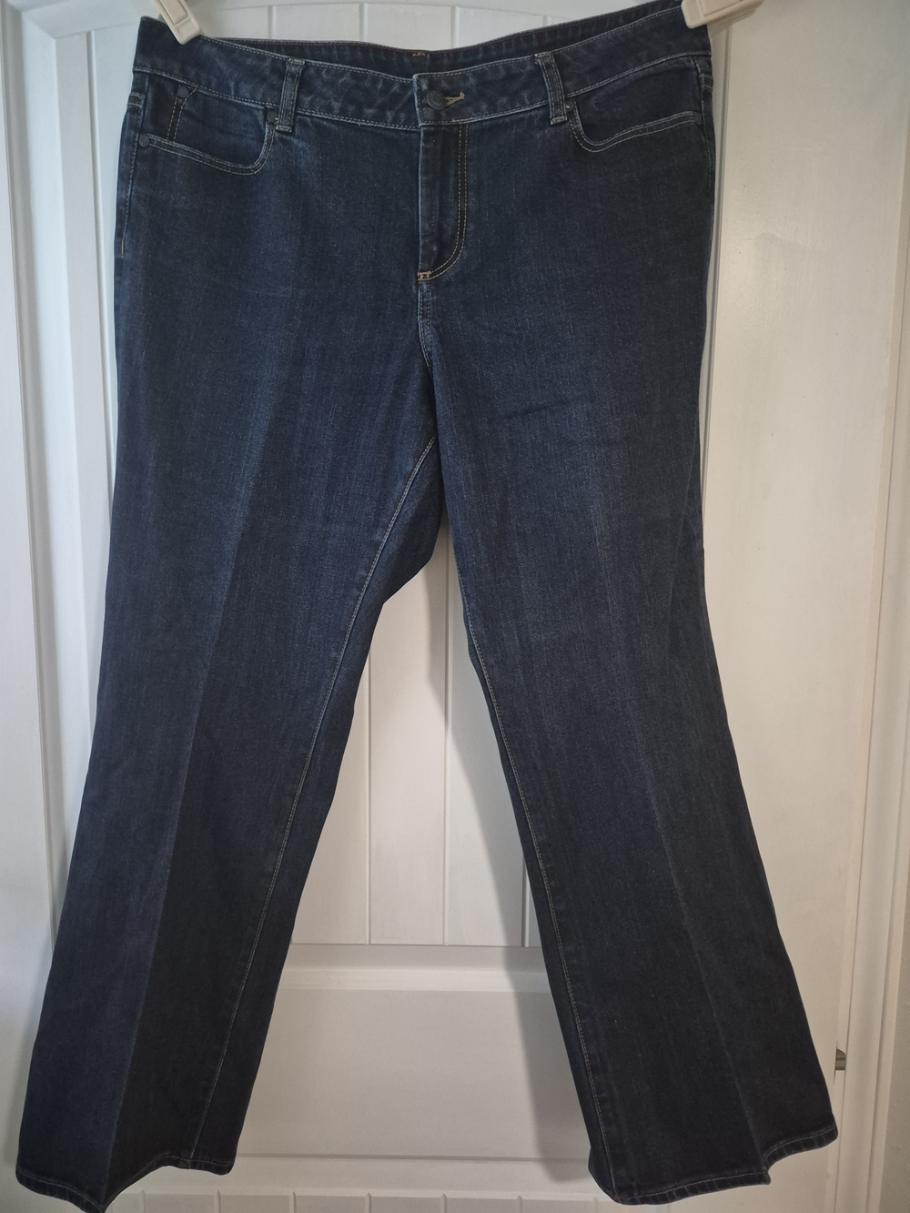 Talbots Curvy Bootcut Jeans Dark Wash Stretch Denim Size 16P 33